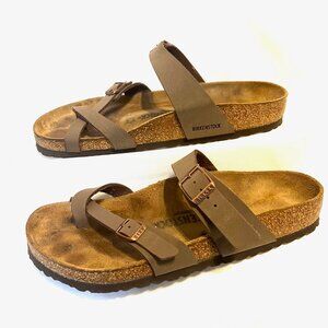 Birkenstock Mayari Women's Sandals-Sz. 41 (10-10 1/2)-Tan/Brown Birkiflor-Comfy